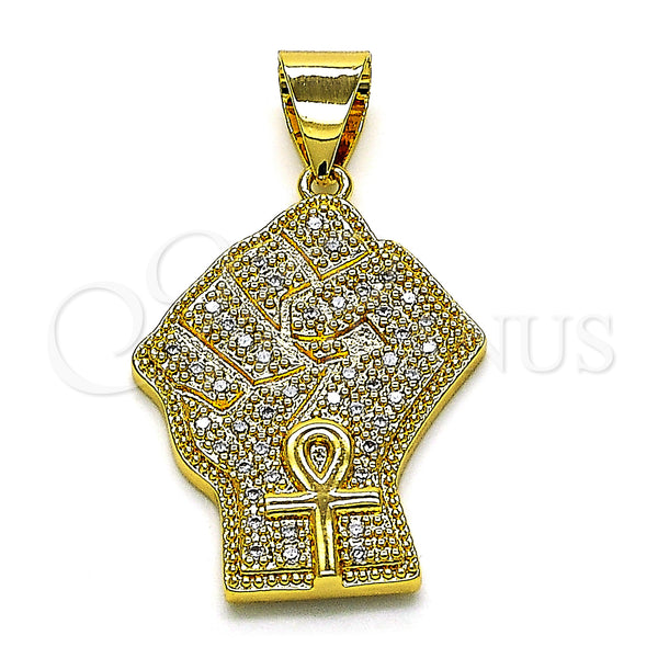 Gold Filled Pendant — Fancy Pendant with White Micro Pave Polished 05. — main product view — SKU 150663 | Oro Laminado dije — elegante Pendant with blanco Micro Pave pulido 05. — SKU 150663