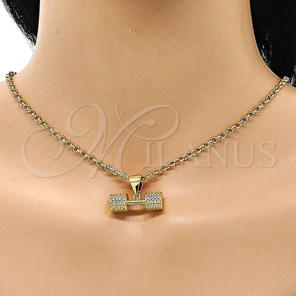 Gold Filled Pendant — Fancy Pendant with White Micro Pave Polished 05. — alternate product view — SKU 150664 | Oro Laminado dije — elegante Pendant with blanco Micro Pave pulido 05. — SKU 150664