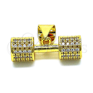 Gold Filled Pendant — Fancy Pendant with White Micro Pave Polished 05. — main product view — SKU 150664 | Oro Laminado dije — elegante Pendant with blanco Micro Pave pulido 05. — SKU 150664