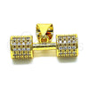 Oro Laminado Fancy Pendant, Gold Filled Style with White Micro Pave, Polished, Golden Finish, 05.342.0139
