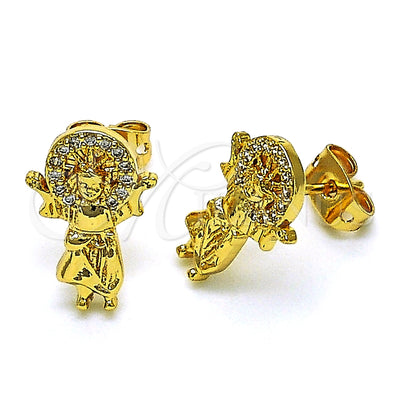 Aretes de Oro Laminado 02.342.0218 por Mayoreo, vista principal del producto