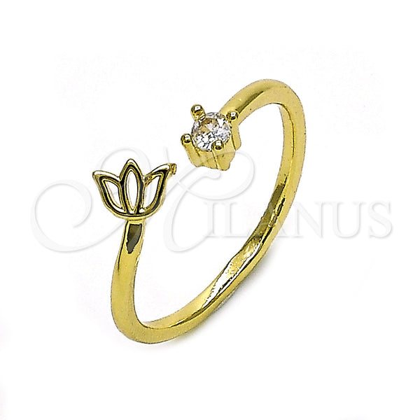 Gold Filled Ring — Multi Stone Ring Flower Design with White Cubic — main product view — SKU 150692 | Oro Laminado anillo — Multi Stone Ring flor diseño with blanco Cubic — SKU 150692