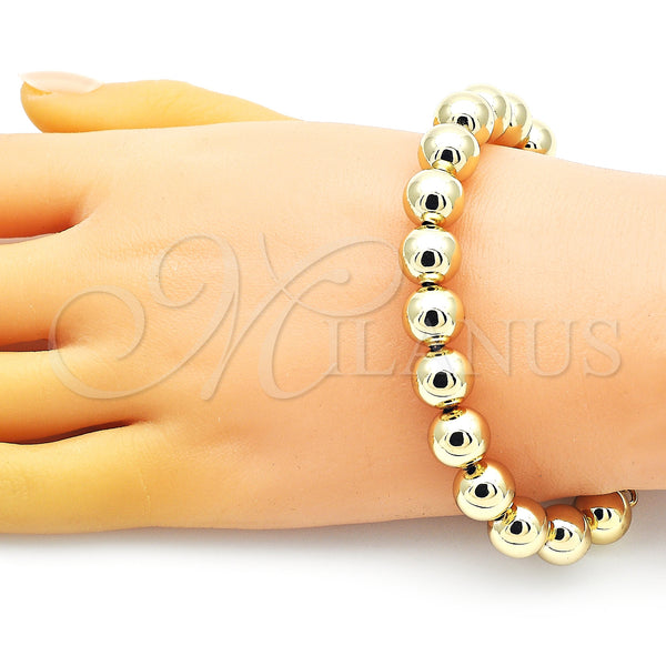 Gold Filled Bracelet — Fancy Bracelet Ball Design Polished 03. 10 MM — alternate product view — SKU 150733 | Oro Laminado brazalete — elegante Bracelet Ball diseño pulido 03. 10 MM — SKU 150733