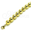 Oro Laminado Fancy Bracelet, Gold Filled Style Ball Design, Polished, Golden Finish, 03.341.0192.08 (10 MM Thickness, 8 Inches Length)
