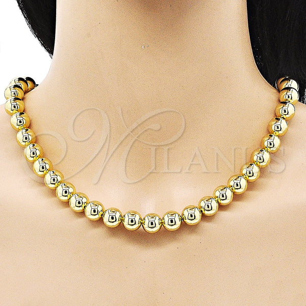 Gold Filled Bracelet — Necklace and Bracelet Ball Design Polished 06. — alternate product view — SKU 150734 | Oro Laminado brazalete — Necklace and Bracelet Ball diseño pulido 06. — SKU 150734