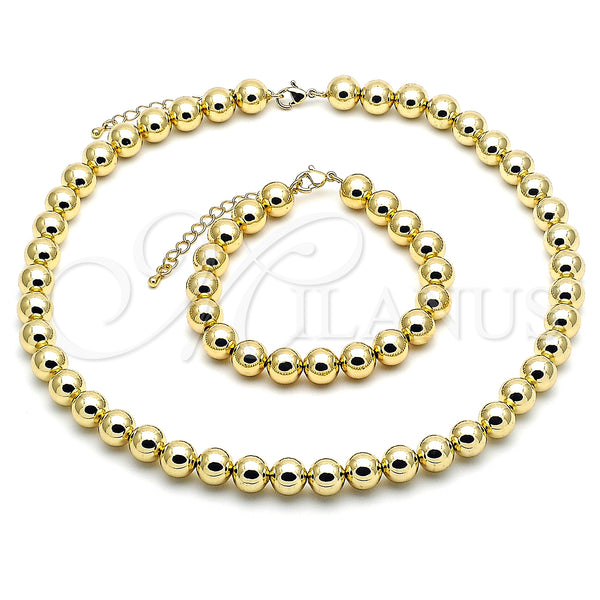 Gold Filled Bracelet — Necklace and Bracelet Ball Design Polished 06. — main product view — SKU 150734 | Oro Laminado brazalete — Necklace and Bracelet Ball diseño pulido 06. — SKU 150734