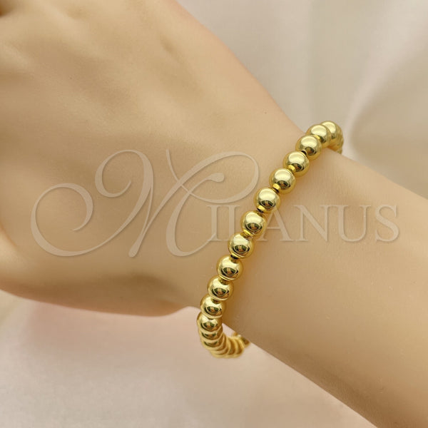 Gold Filled Bracelet — Fancy Bracelet Ball Design Polished 03. 06 MM — alternate product view — SKU 150735 | Oro Laminado brazalete — elegante Bracelet Ball diseño pulido 03. 06 MM — SKU 150735