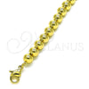 Oro Laminado Fancy Bracelet, Gold Filled Style Ball Design, Polished, Golden Finish, 03.341.0193.07 (06 MM Thickness, 7 Inches Length)