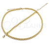 Oro Laminado Necklace and Bracelet, Gold Filled Style Ball Design, Polished, Golden Finish, 06.341.0006