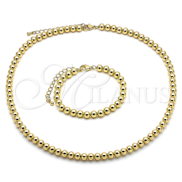 Gold Filled Bracelet — Necklace and Bracelet Ball Design Polished 06. — main product view — SKU 150736 | Oro Laminado brazalete — Necklace and Bracelet Ball diseño pulido 06. — SKU 150736