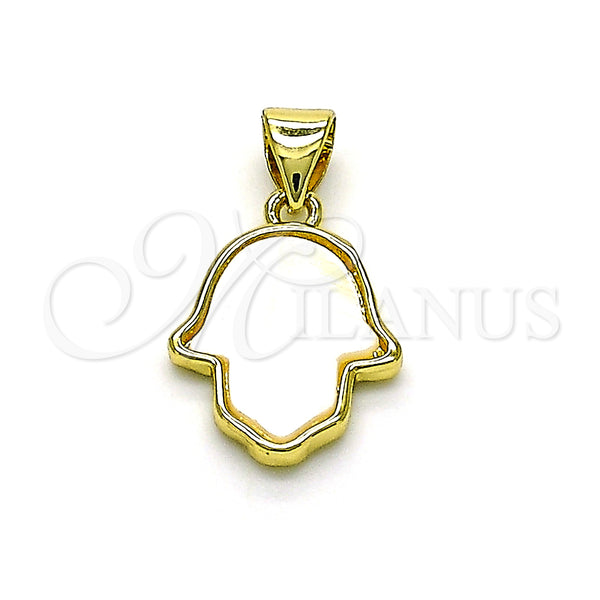 Gold Filled Pendant — Fancy Pendant Judaica and Hand of God Design — main product view — SKU 150758 | Oro Laminado dije — elegante Pendant Judaica and Hand of God diseño — SKU 150758