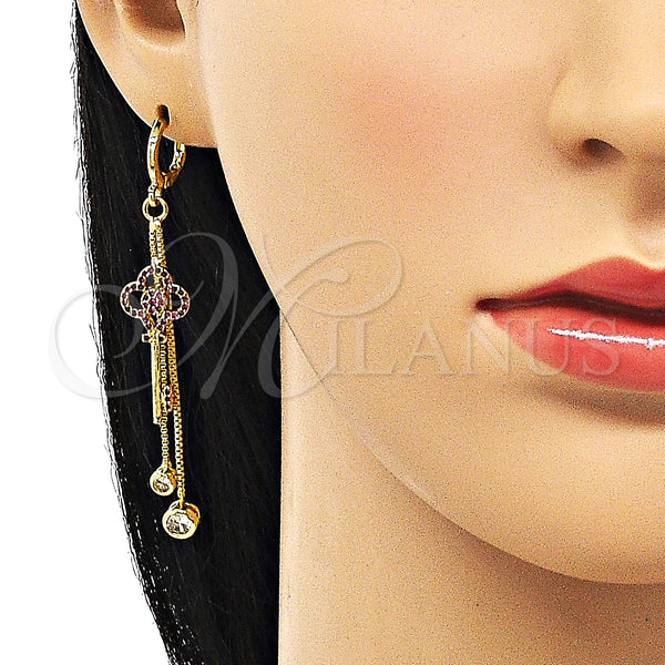 Gold Filled Ring — Long Earring key and Box Design with Ruby — alternate product view — SKU 150807 | Oro Laminado anillo — Long Earring key and Box diseño with Ruby — SKU 150807