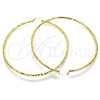 Oro Laminado Extra Large Hoop, Gold Filled Style Diamond Cutting Finish, Golden Finish, 02.213.0238.80