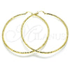 Oro Laminado Extra Large Hoop, Gold Filled Style Diamond Cutting Finish, Golden Finish, 02.213.0238.80