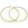 Oro Laminado Extra Large Hoop, Gold Filled Style Diamond Cutting Finish, Golden Finish, 02.213.0245.1.80