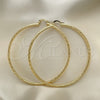 Oro Laminado Extra Large Hoop, Gold Filled Style Diamond Cutting Finish, Golden Finish, 02.213.0245.1.80