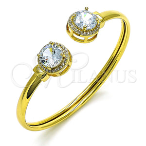 Gold Filled Jewelry — Individual Bangle with White Cubic Zirconia and White — main product view — SKU 150855 | Oro Laminado joyería — Individual Bangle with blanco Cubic Zirconia and blanco — SKU 150855