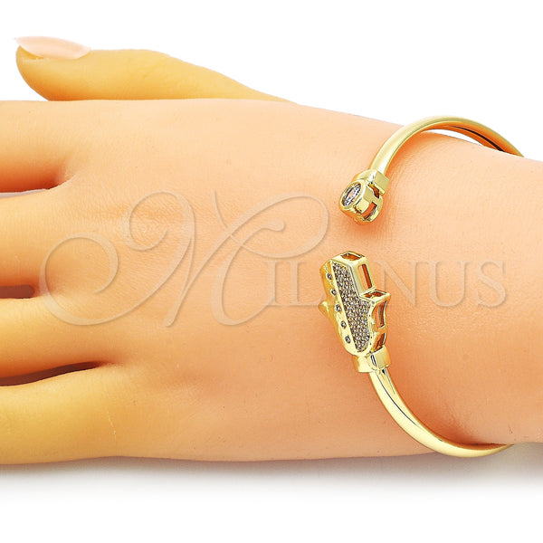 Gold Filled Jewelry — Individual Bangle Hand of God and Judaica Design — alternate product view — SKU 150883 | Oro Laminado joyería — Individual Bangle Hand of God and Judaica diseño — SKU 150883