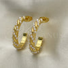 Gold Filled Ring — Stud Earring Twist Design with Ivory Pearl Polished — alternate product view — SKU 150916 | Oro Laminado anillo — Stud Earring Twist diseño with Ivory Pearl pulido — SKU 150916