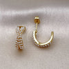 Oro Laminado Stud Earring, Gold Filled Style with Ivory Pearl, Polished, Golden Finish, 02.379.0017