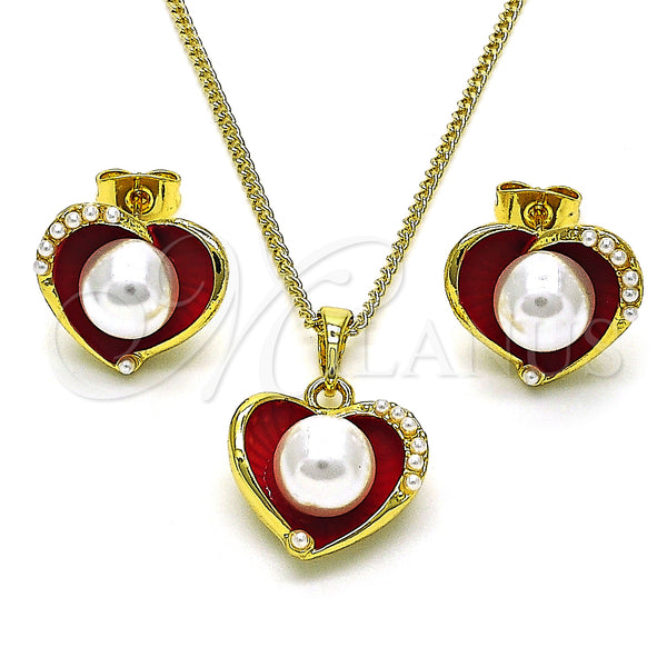 Gold Filled Ring — Earring and Pendant Adult Set Heart Design with — main product view — SKU 150932 | Oro Laminado anillo — Earring and Pendant Adult Set corazón diseño with — SKU 150932