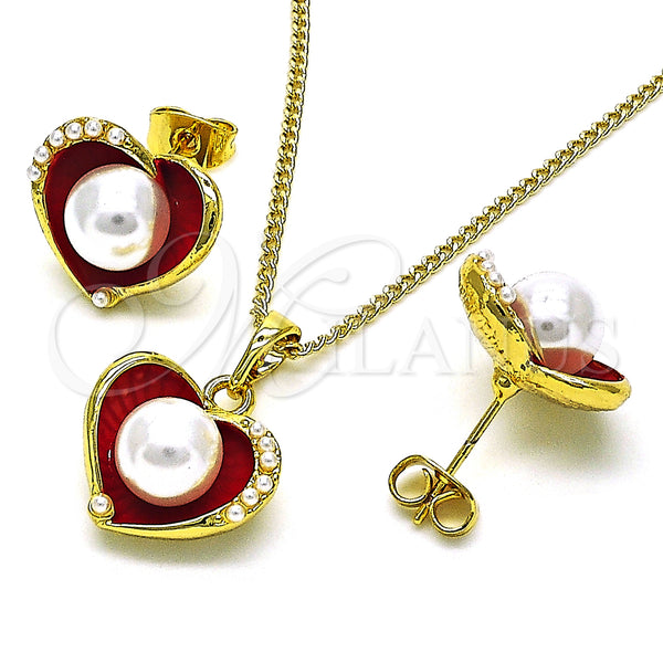 Gold Filled Ring — Earring and Pendant Adult Set Heart Design with — alternate product view — SKU 150932 | Oro Laminado anillo — Earring and Pendant Adult Set corazón diseño with — SKU 150932