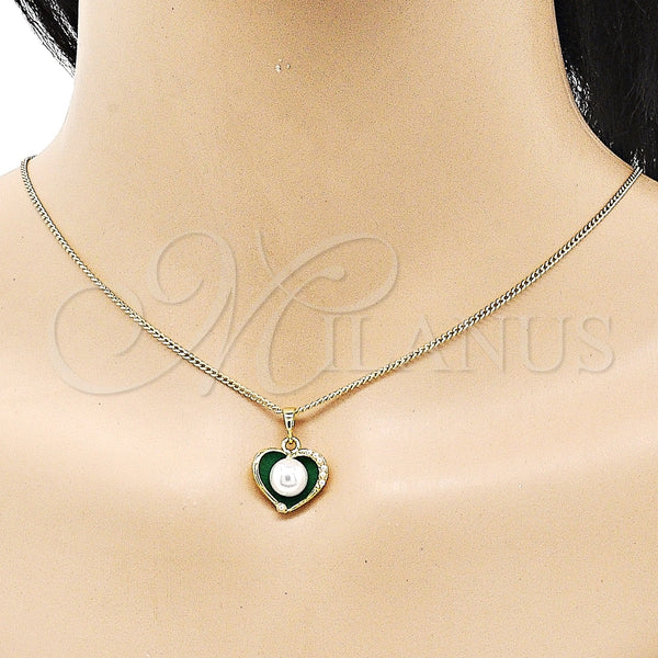 Gold Filled Ring — Earring and Pendant Adult Set Heart Design with — alternate product view — SKU 150933 | Oro Laminado anillo — Earring and Pendant Adult Set corazón diseño with — SKU 150933