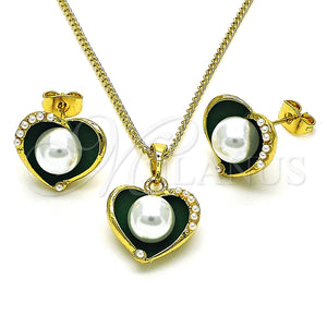 Gold Filled Ring — Earring and Pendant Adult Set Heart Design with — main product view — SKU 150933 | Oro Laminado anillo — Earring and Pendant Adult Set corazón diseño with — SKU 150933