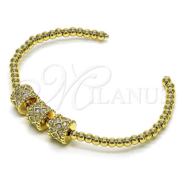 Gold Filled Jewelry — Individual Bangle Ball Design with White Micro Pave — main product view — SKU 150967 | Oro Laminado joyería — Individual Bangle Ball diseño with blanco Micro Pave — SKU 150967