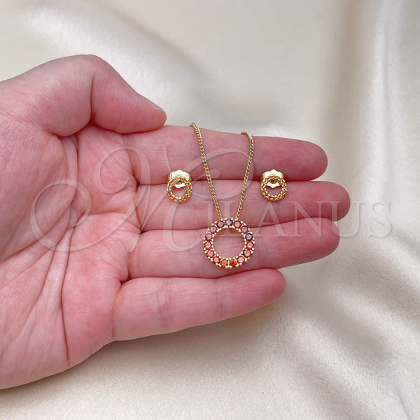 Gold Filled Ring — Earring and Pendant Adult Set Cluster Design Polished — alternate product view — SKU 151014 | Oro Laminado anillo — Earring and Pendant Adult Set Cluster diseño pulido — SKU 151014