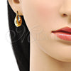 Oro Laminado Small Hoop, Gold Filled Style Hollow Design, Polished, Golden Finish, 02.163.0158.20