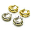 Oro Laminado Small Hoop, Gold Filled Style Hollow Design, Polished, Golden Finish, 02.163.0158.20