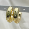 Oro Laminado Stud Earring, Gold Filled Style Hollow Design, Polished, Golden Finish, 02.163.0160.30
