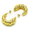 Gold Filled Ring — Stud Earring Twist and Hollow Design Polished 02. — alternate product view — SKU 151054 | Oro Laminado anillo — Stud Earring Twist and Hollow diseño pulido 02. — SKU 151054
