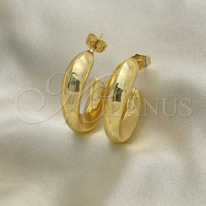 Gold Filled Ring — Stud Earring Hollow Design Polished 02. — main product view — SKU 151055 | Oro Laminado anillo — Stud Earring Hollow diseño pulido 02. — SKU 151055
