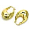 Oro Laminado Small Hoop, Gold Filled Style Hollow Design, Polished, Golden Finish, 02.163.0165.25