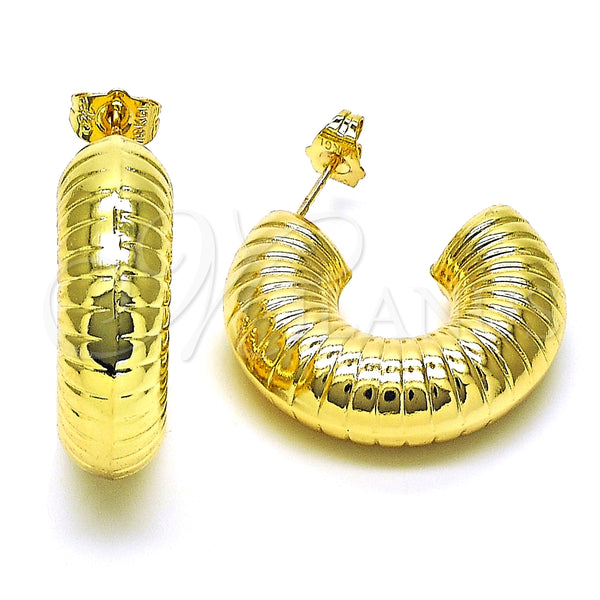 Gold Filled Ring — Stud Earring Hollow Design Diamond Cutting 02. — main product view — SKU 151060 | Oro Laminado anillo — Stud Earring Hollow diseño Diamond Cutting 02. — SKU 151060