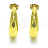 Oro Laminado Stud Earring, Gold Filled Style Hollow Design, Polished, Golden Finish, 02.163.0171.25