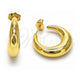 Oro Laminado Stud Earring, Gold Filled Style Hollow Design, Polished, Golden Finish, 02.163.0171.25