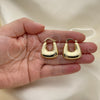 Oro Laminado Small Hoop, Gold Filled Style Hollow Design, Polished, Golden Finish, 02.163.0177.25