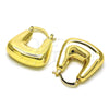 Oro Laminado Small Hoop, Gold Filled Style Hollow Design, Polished, Golden Finish, 02.163.0177.25