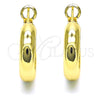 Oro Laminado Small Hoop, Gold Filled Style Hollow Design, Polished, Golden Finish, 02.179.0005.20
