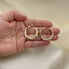 Oro Laminado Medium Hoop, Gold Filled Style Hollow Design, Polished, Golden Finish, 02.179.0005.30