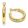 Oro Laminado Medium Hoop, Gold Filled Style Hollow Design, Polished, Golden Finish, 02.179.0005.30
