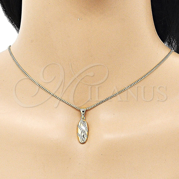 Gold Filled Ring — Earring and Pendant Adult Set with White Micro — alternate product view — SKU 151120 | Oro Laminado anillo — Earring and Pendant Adult Set with blanco Micro — SKU 151120