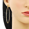 Oro Laminado Large Hoop, Gold Filled Style Diamond Cutting Finish, Tricolor, 02.168.0037.1.60 for wholesale, additional product view 2