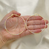 Oro Laminado Large Hoop, Gold Filled Style Diamond Cutting Finish, Tricolor, 02.168.0037.1.60 for wholesale, additional product view 3