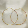 Oro Laminado Large Hoop, Gold Filled Style Diamond Cutting Finish, Tricolor, 02.168.0037.1.60 for wholesale, additional product view 6