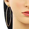 Oro Laminado Extra Large Hoop, Gold Filled Style Diamond Cutting Finish, Tricolor, 02.168.0039.1.70