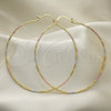 Oro Laminado Extra Large Hoop, Gold Filled Style Diamond Cutting Finish, Tricolor, 02.168.0039.1.70